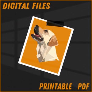 Póster de perro - Póster de Pentable Svg - Póster de perro en marco - Póster de amante de los perros - Póster de cabeza de perro - Póster de perro mascota - Póster de animal - Pdf