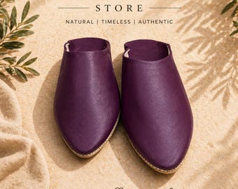 Handcrafted Moroccan Babouches | Genuine Leather Slippers | Unisex Indoor Outdoor Shoes | Unique Handmade Gift