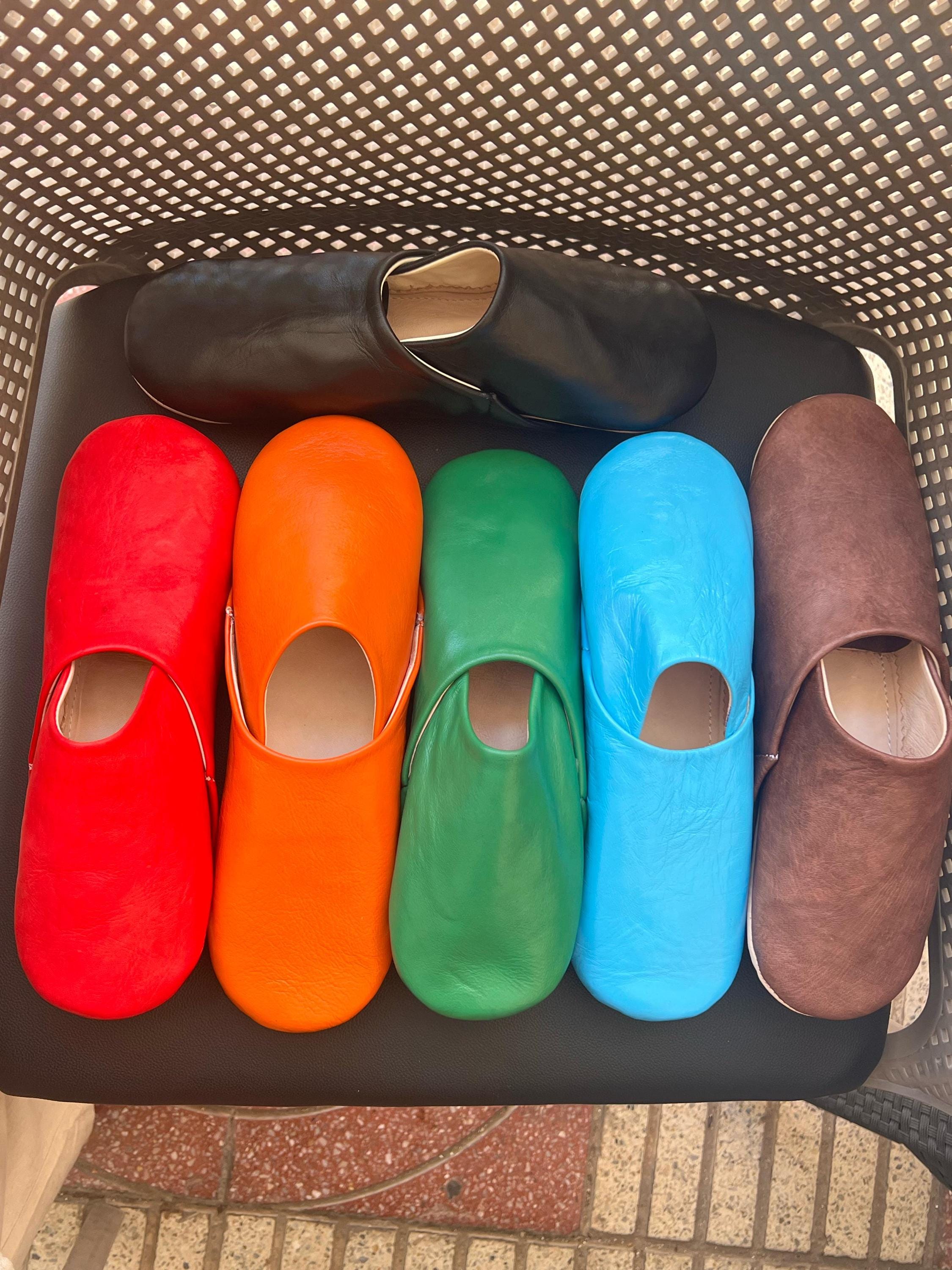 Moroccan Handmade Babouche Slippers - Soft Organic Leather Mules, Cozy House Shoes, Ideal Gift for Her