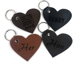 FREE Personalized Heart Shaped Keychain for Valentine's Day, Mother's Day, Birthday Gifts, Bridemaids Gifts