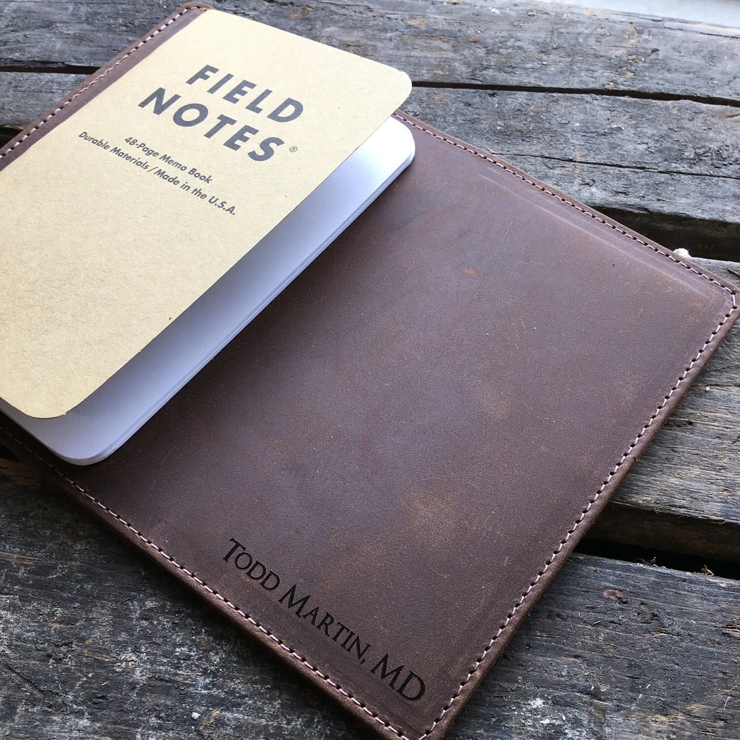 Field Notes Leather Cover Journal Cover Crazy Horse Etsy