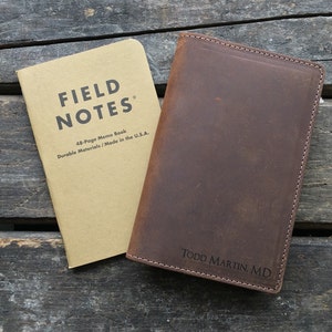 Field Notes Leather Cover - Journal Cover - Crazy Horse