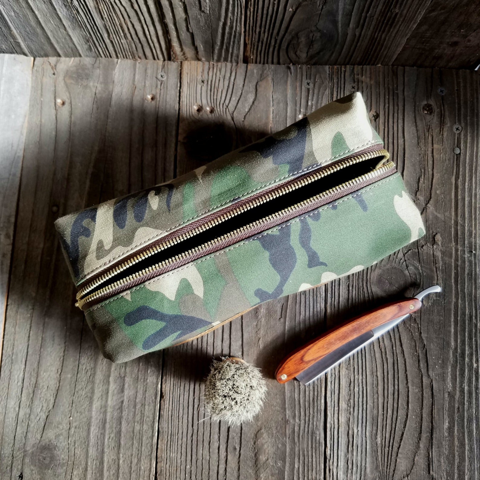 Camouflage Toiletry Bag Personalized Dopp Kit Groomsmen Etsy