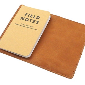 Field Notes Leather Cover Tan Customizable Free Personalization image 3