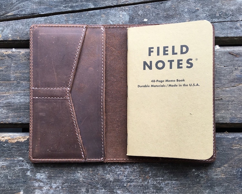 Field Notes Leather Cover Journal Cover Crazy Horse image 4