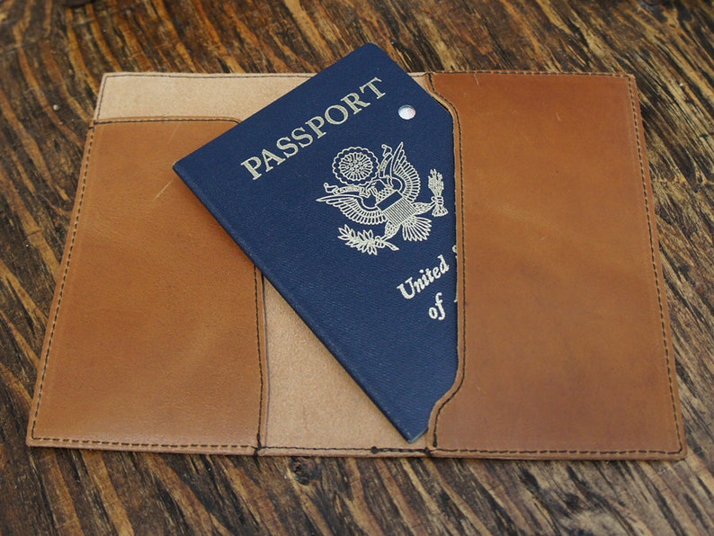 Handmade Leather Passport Holder Multicolor Customizable Etsy