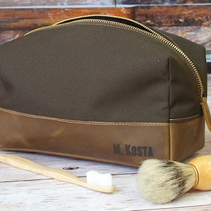 Mens Toiletry Bag & Personalized Dopp Kit - Groomsmen Gift