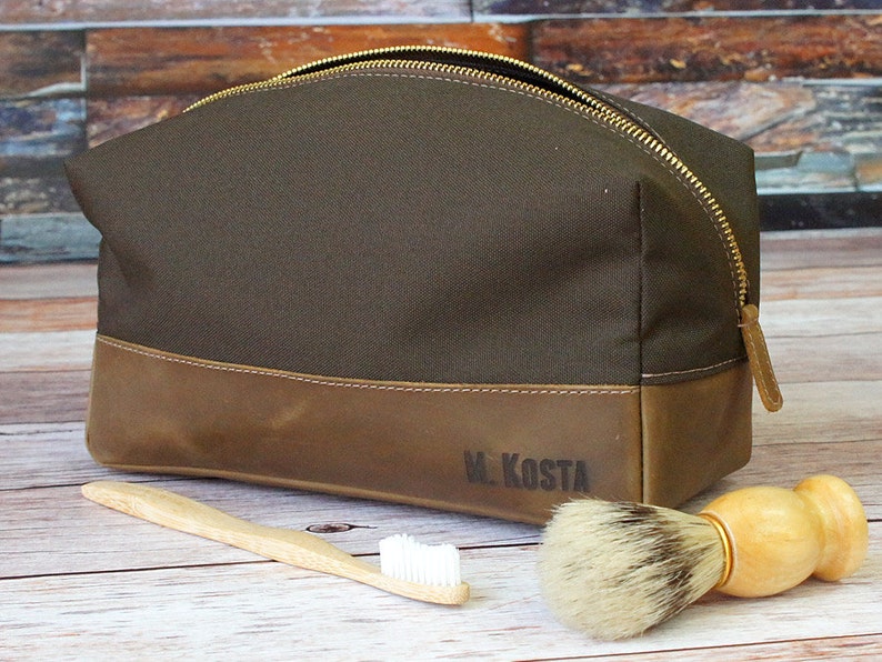 Mens Toiletry Bag & Personalized Dopp Kit Groomsmen Gift Etsy
