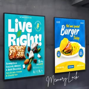 Ultra Thin wall mounted LED Box Sign, LED Advertising Display, Business Poster Frame, LED Menu Board, Ultra slim menu light box