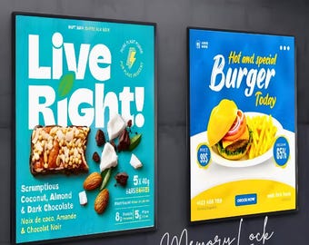 Letrero LED ultrafino para pared, pantalla publicitaria LED, marco para póster comercial, tablero de menú LED, caja de luz de menú ultradelgada