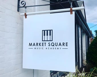 Custom Metal Blade Sign, Double Sided Outdoor Business Sign