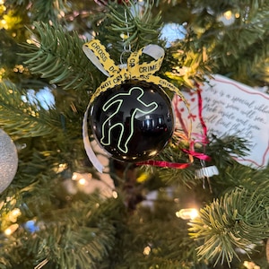 CSI Glow in the Dark Ornament: Forensic Science CSI Gift