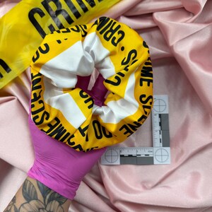 Crime Scene Tape Scrunchie: CSI Hair Tie image 3