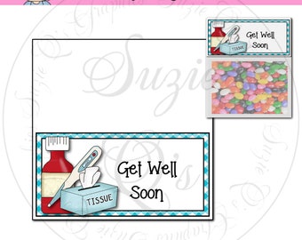 Get Well Soon Bag Topper - Digital Printables - Immediate Download