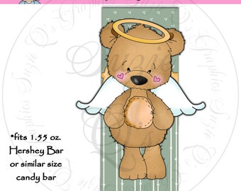 Angel 3D Candy Bar Wrapper Digital Printable Immediate | Etsy