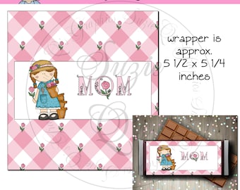 Mom Candy Bar Wrapper (perfect for Mother's Day or birthday)- Digital Printable - Immediate Download