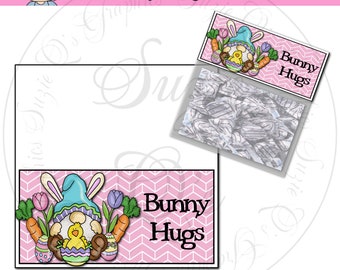 Bunny Hugs Topper - Digital Printable - Immediate Download