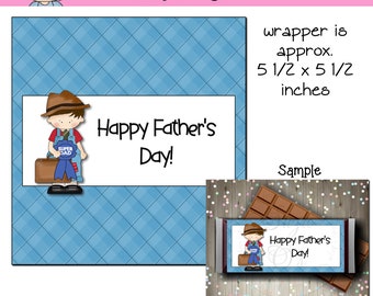 Super Dad Father's Day Candy Bar Wrapper - Digital Printable - Immediate Download