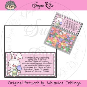 Bunny Poop Bag Toppers Digital Printable Immediate Download image 1