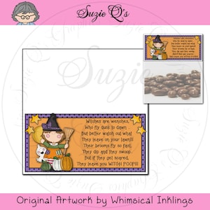 Witch Poop Bag Topper - Digital Printable - Immediate Download