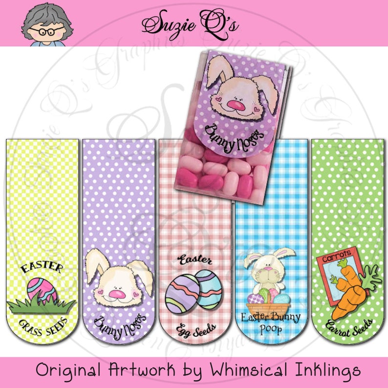 Easter Tic Tac Labels, set of 5 Digital Printable Immediate Download image 1