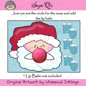 Santa EOS Lip Balm Card - Digital Printable - Immediate Download