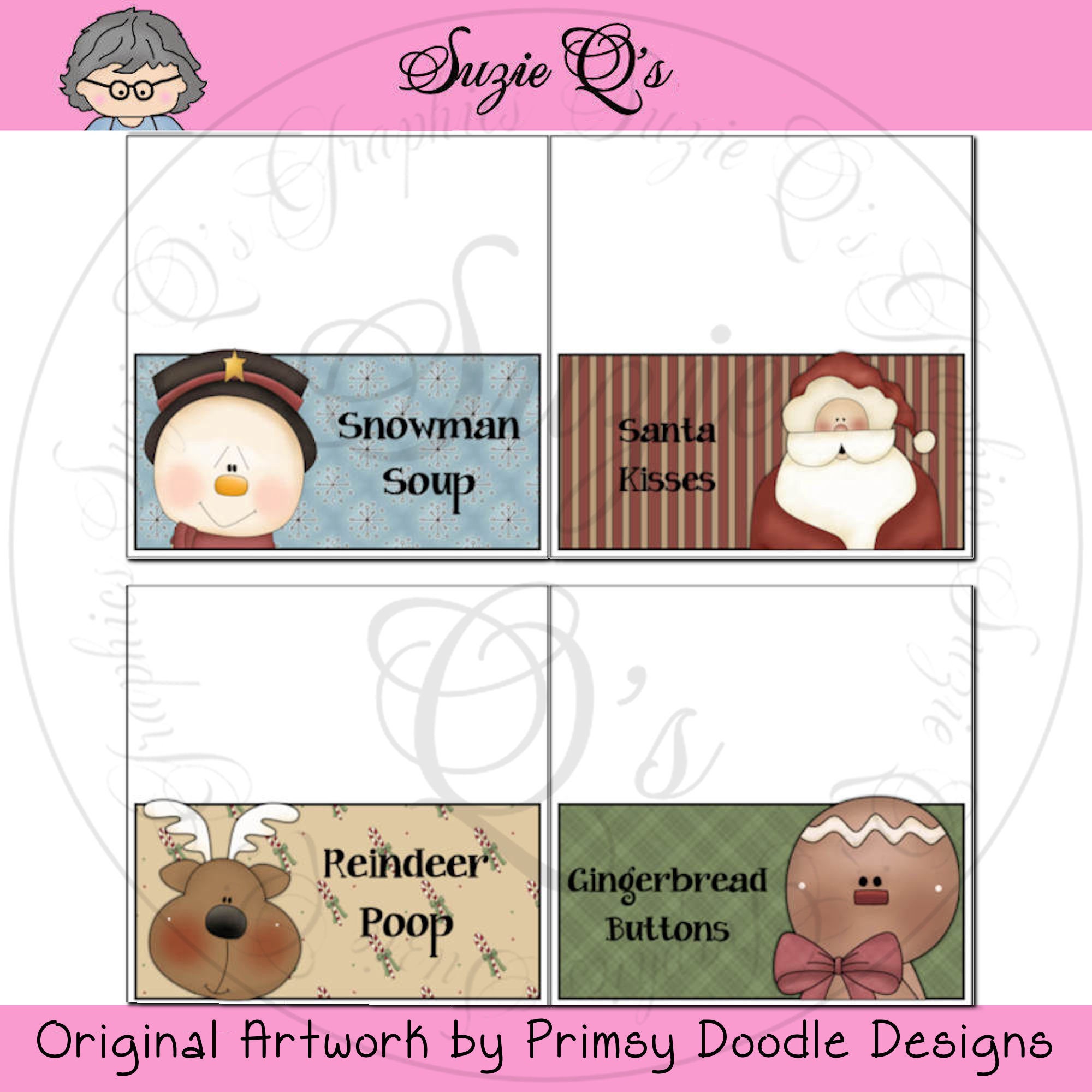 Christmas Bag Toppers Set of 4 Digital Printable - Etsy Canada