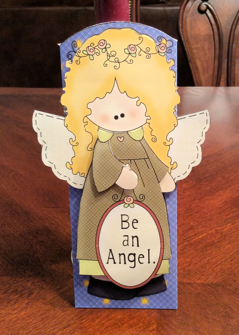 Angel 3D Candy Bar Wrapper Digital Printable Immediate Download image 3