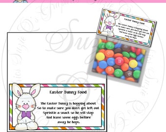 Easter Bunny Food Topper - Digital Printable - Immediate Download