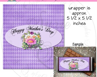 Mother's Day Candy Bar Wrapper - Digital Printable - Immediate Download