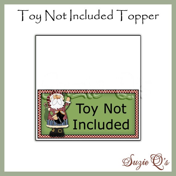 Toy Not Incorporated Topper - Electronic Printable - Gag Reward or Craft Clearly show Product - Prompt Down load picture relating to Gift Not Included Printable named Toy Not Involved Topper - Electronic Printable - Gag Present or Craft Clearly show Product or service - Fast Down load