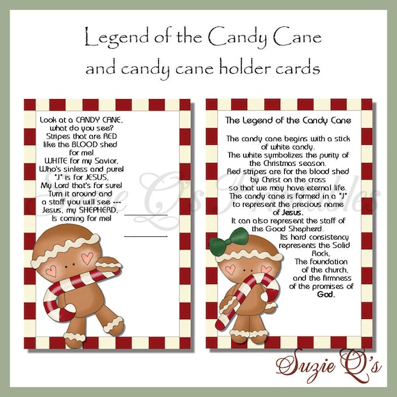 Legend of the Sweet Cane Card - Electronic Printable - Fast Down load picture relating to Legend of the Candy Cane Printable called Legend of the Sweet Cane Card - Electronic Printable - Prompt Obtain