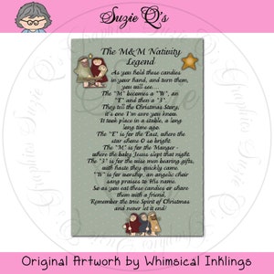 M&M Nativity Legend 4x6 Card Front - Digital Printable - Immediate Download