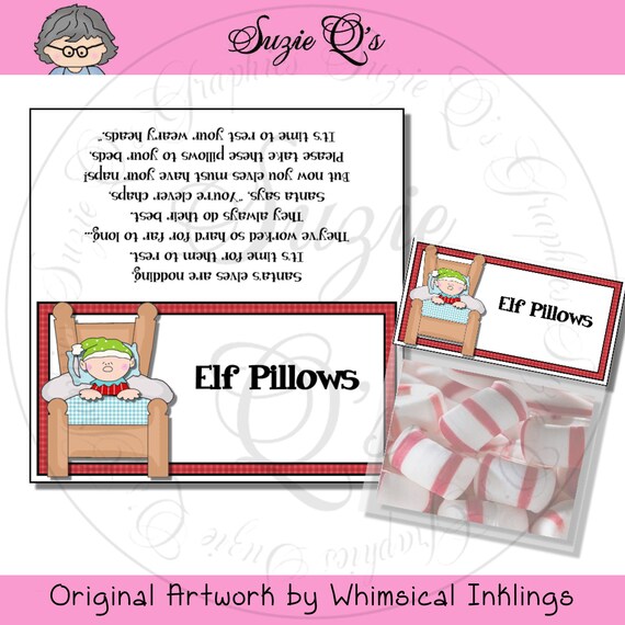 Elf Pillows Topper Digital Printable Immediate Download Etsy