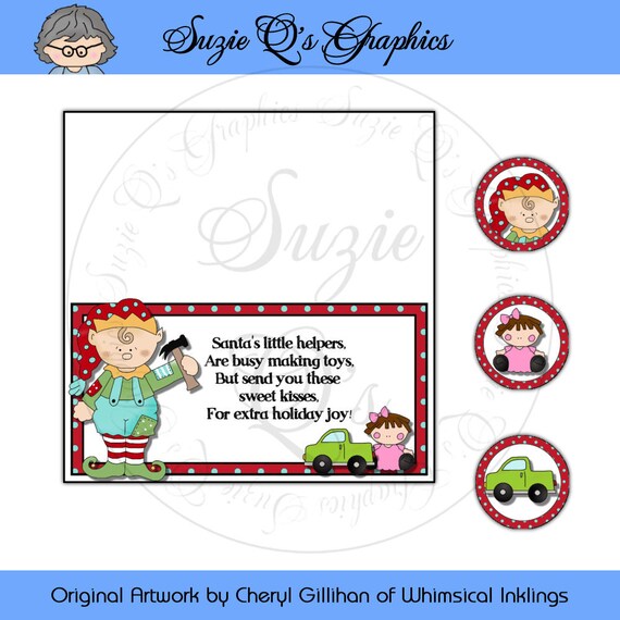 Elf Kisses Topper and kiss labels - Electronic Printable - Instantaneous Down load image about Elf Kisses Printable known as Elf Kisses Topper and kiss labels - Electronic Printable - Quick Down load