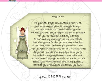 Prayer Rock Tags - CU Digital Printable - Immediate Download