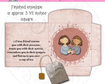 True Friend Tea Envelope - Digital Printable - Immediate Download