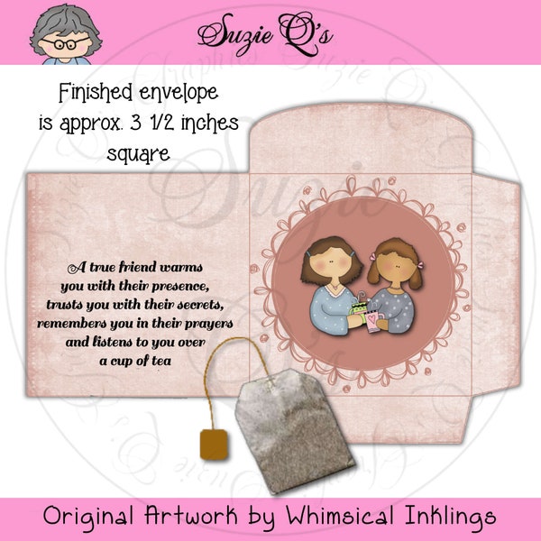 True Friend Tea Envelope - Digital Printable - Immediate Download