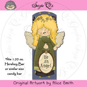 Stitch and Angel Candy Bar Wrapper 5.2 X 5.8 Printable Labels Bar