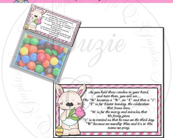 M&Ms Easter Poem Bag Topper - Digital Printable - Immediate Download