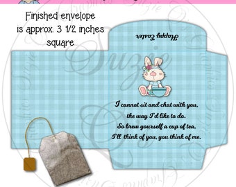 Easter Tea Bag Envelope - Digital Printable - Immediate Download