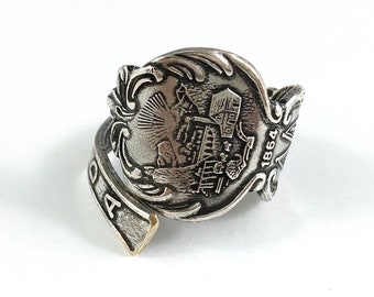 Nevada Ring, Nevada Spoon Ring, Nevada Jewelry, Nevada Gift, Spoon Ring, Spoon Jewelry, Nevada Woman, Vintage Nevada, Wife Gift