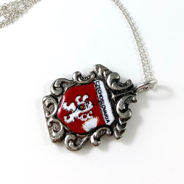 Czechoslovakia Necklace, Czechoslovakia Jewelry, Czechoslovakia Charm, Czechoslovakia Necklace, Czechoslovakia Jewelry, Wife Gift