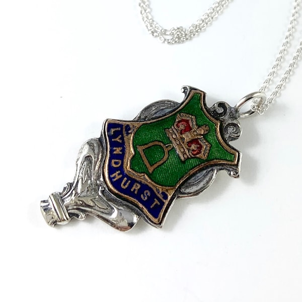 Lyndhurst Necklace, Lyndhurst Charm, Lyndhurst England, Spoon Necklace, Spoon Jewelry, Lyndhurst Jewelry, Lyndhurst Gift, Lyndhurst Woman