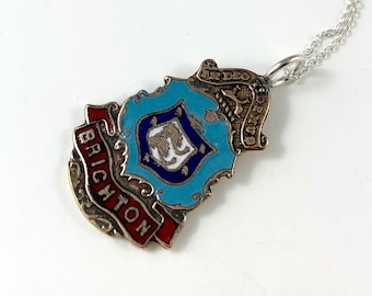 Brighton Necklace, Brighton England, Brighton Gift, Brighton Coat of Arms, Brighton Charm, Brighton Pendant, Spoon Necklace, Spoon Jewelry