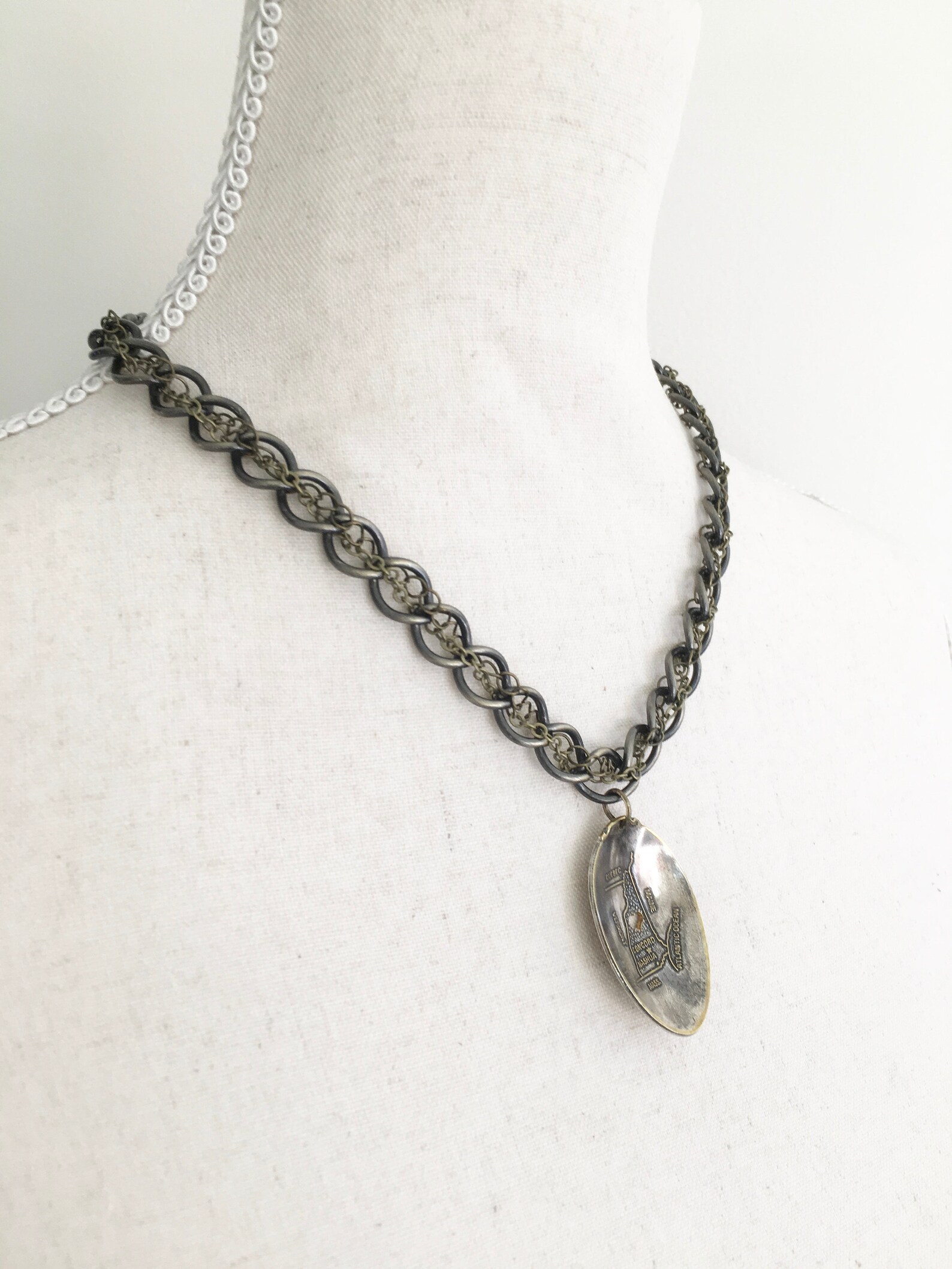 New Hampshire Heart New Hampshire Jewelry Spoon Necklace  Etsy