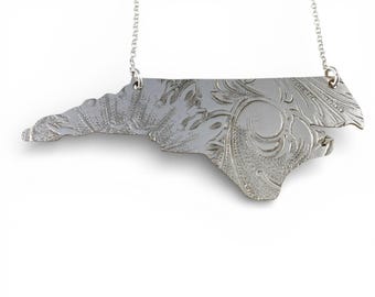 North Carolina Necklace, North Carolina Gift, North Carolina Map Necklace, North Carolina Jewelry, South Carolina charm, North Carolina Wife