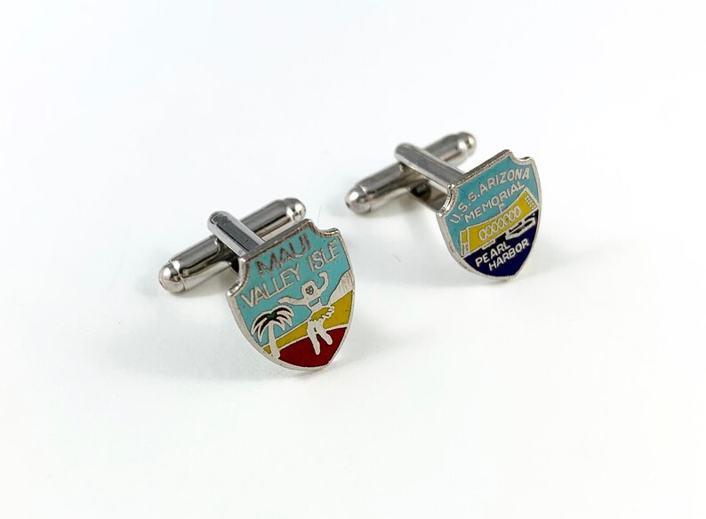Maui Cufflinks Maui Tie Clip Maui Gift Pearl Harbour Cufflinks Hawaii Cufflinks Hawaii Man Gift Hawaii Gift Pearl Harbour Tie Clip