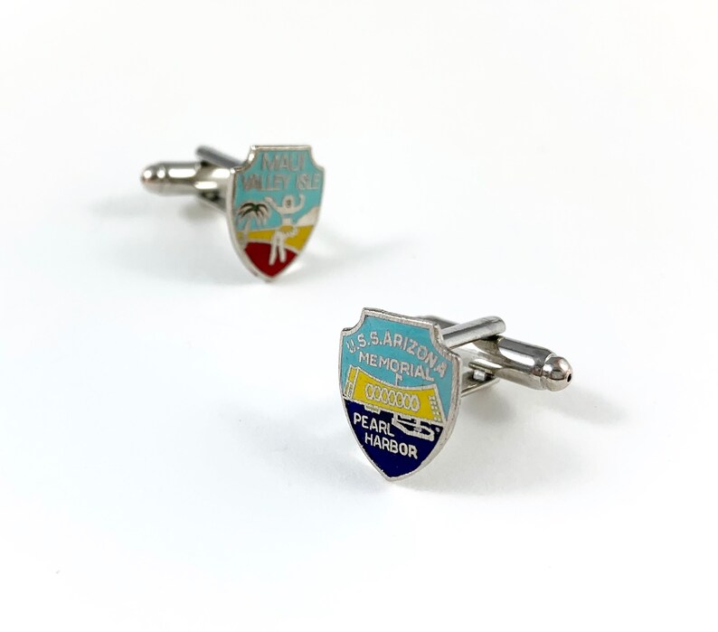 Maui Cufflinks Maui Tie Clip Maui Gift Pearl Harbour Cufflinks Hawaii Cufflinks Hawaii Man Gift Hawaii Gift Pearl Harbour Tie Clip