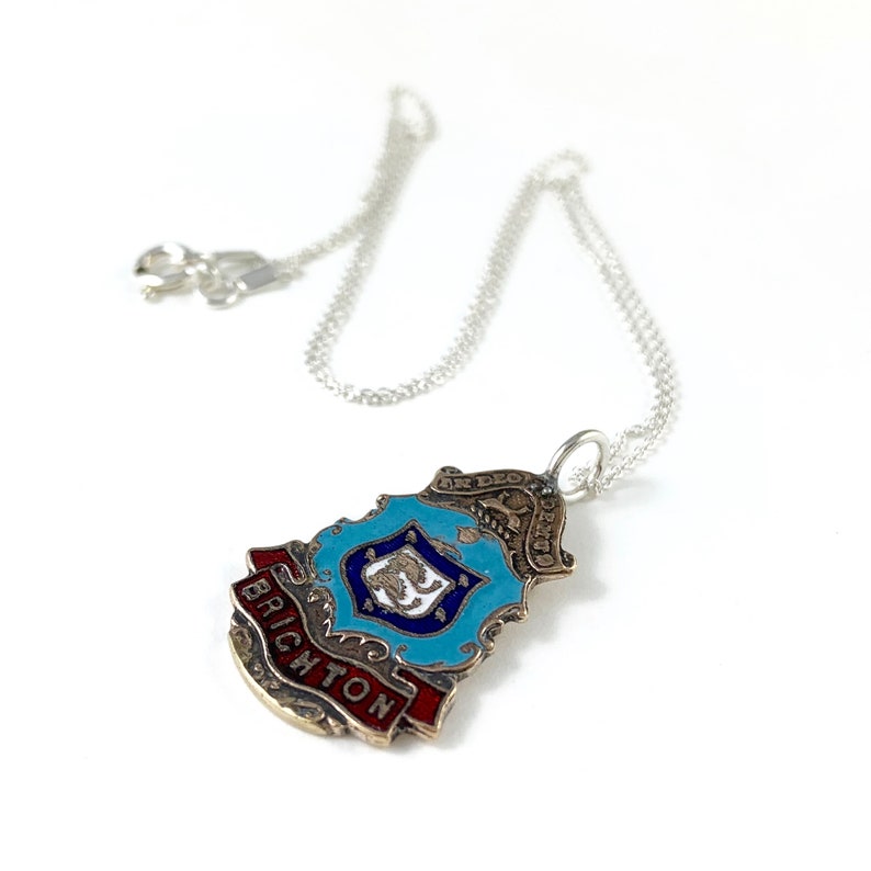 Brighton Necklace, Brighton England, Brighton Gift, Brighton Coat of Arms, Brighton Charm, Brighton Pendant, Spoon Necklace, Spoon Jewelry bild 6